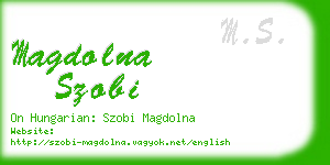 magdolna szobi business card